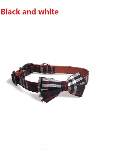 Bowknot traction collar Black And White - Shop at LoveMi