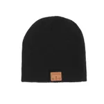 Wireless bluetooth knitted hat - Blackc