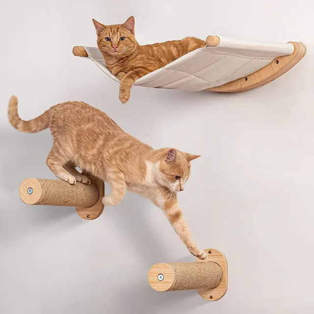 Cat climbing frame solid wood Cat Bed Suit - Shop at LoveMi