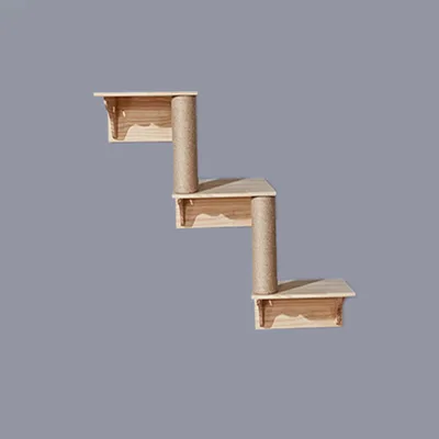 Cat climbing frame solid wood Three Layer Ladder - Shop at LoveMi