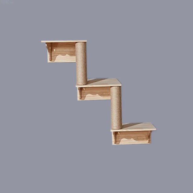 Cat climbing frame solid wood - Three Layer Ladder