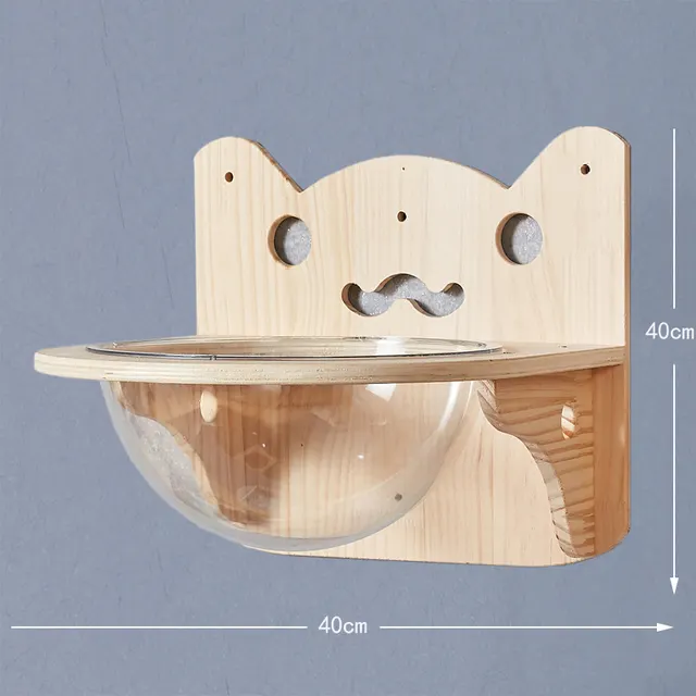 Cat climbing frame solid wood Wallmounted Space Capsule - Shop at LoveMi