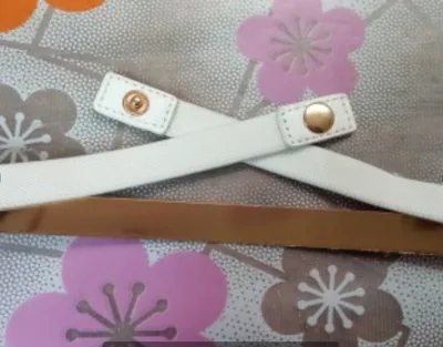 Fashion wild 1.5CM metal sequins simple decoration ladies elastic stretch thin belt White - Shop at LoveMi