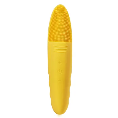 Silicone facial cleanser, electric facial massager Yellow - Shop at LoveMi