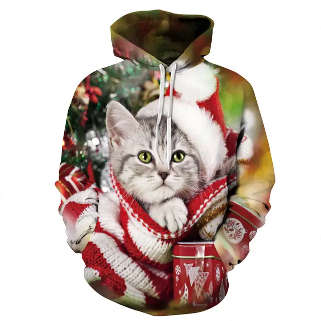 Digital printed hooded loose couple sweater 1 Color - Shop at LoveMi