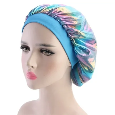 Elastic wide brimmed round cap Blue - Shop at LoveMi