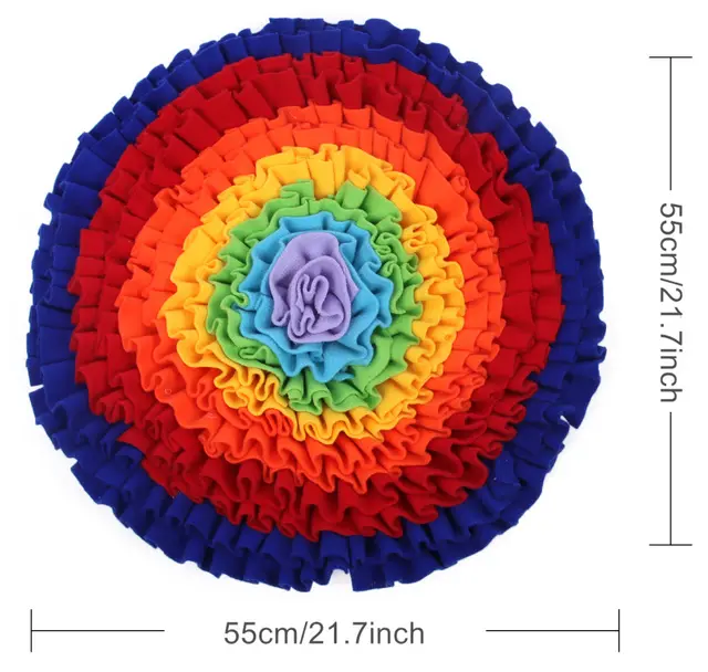 Pet Dog Snuffle Mat Nose Smell Training Sniffing Pad Dog Puzzle Toy Slow Feeding Bowl Food Dispenser Carpet Washable Dog Toys 55X55Cm - Shop at LoveMi