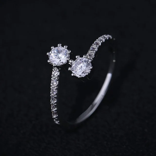 Foreign trade explosion hand ornament, European and American luxury, high grade, zircon ring speed selling wedding engagement ring Default - Shop at LoveMi