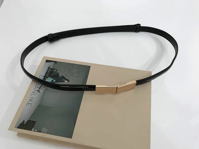 Simple and fashionable belt Black Gold Button - Shop at LoveMi