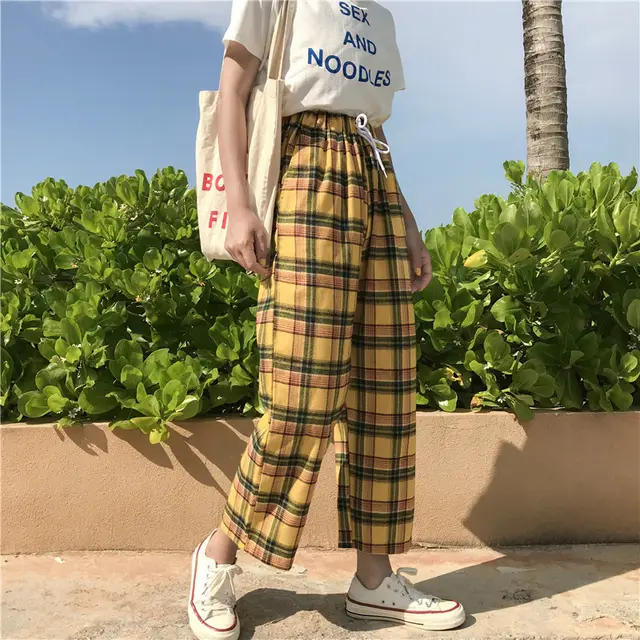 Basic wild loose women pants Yellow - Shop at LoveMi