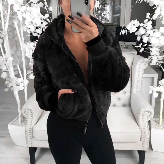 Ladies fur coat Black - Shop at LoveMi