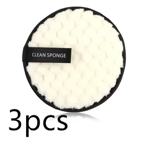 Clear Water Makeup Puff - White 3Pcs No Bag