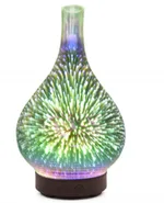 3D Glass Aroma Diffuser Colorful Lamp Humidifier Night Light - Special Uk
