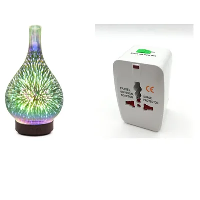 3D Glass Aroma Diffuser Colorful Lamp Humidifier Night Light Up Special Eu - Shop at LoveMi