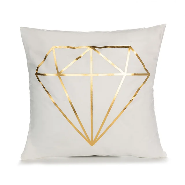 Sofa cushion cover bronzing waist pillowcase Gold00114Color - Shop at LoveMi