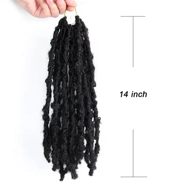 New Product Butterfly Curvy Crochet Dirty Braid African Hair Extension 1B - Shop at LoveMi