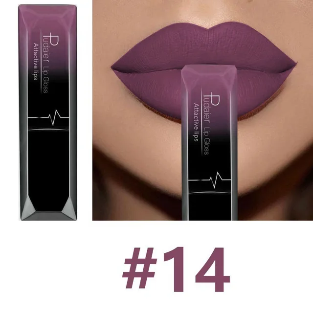 Makeup matte matte lip gloss lipstick 14Color - Shop at LoveMi