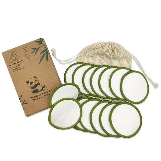 Bamboo Fiber Makeup Remover Pad With Washable Puff Green - Shop at LoveMi