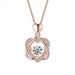 Beating Heart S925 Sterling Silver Necklace - Rose Gold