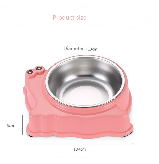 Cartoon snail Shaped Stainless Steel Pet Bowl Pink - Shop at LoveMi