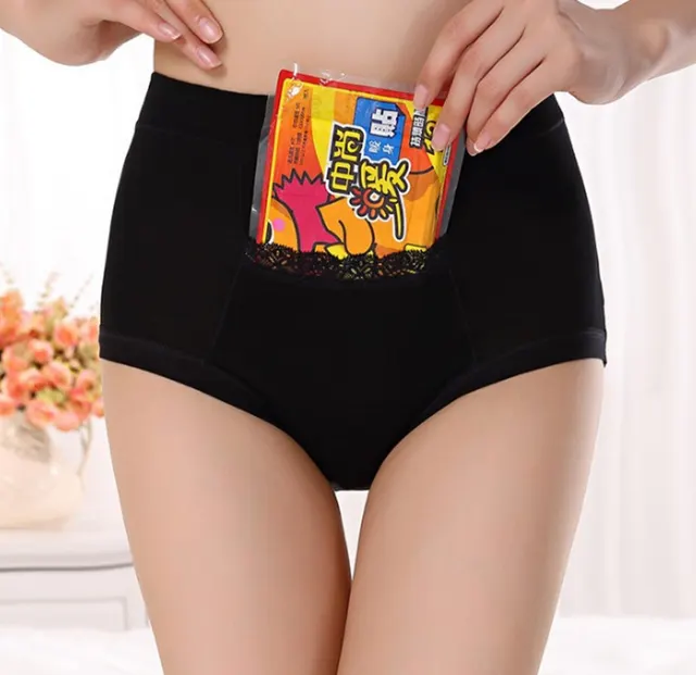 Menstrual period Bamboo fiber Womens underwear Long waisted side leakage proof pocket Health pants L XXXL R1 Black - Shop at LoveMi