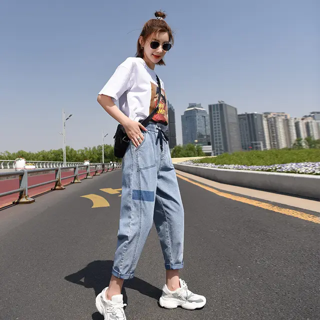 Thin Loose Cargo Pants Blue - Shop at LoveMi