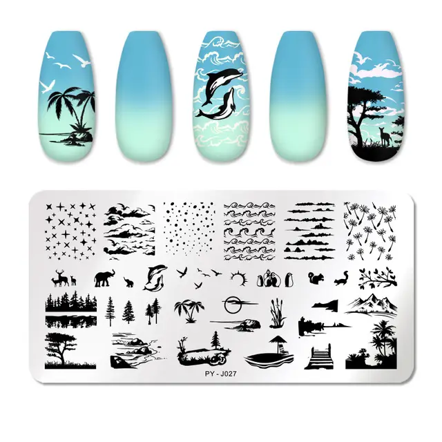Manicure stainless steel printing plate Style05 - Shop at LoveMi