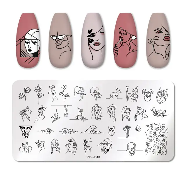 Manicure stainless steel printing plate Style13 - Shop at LoveMi