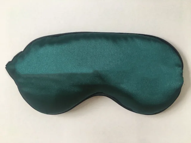 Safety Goggles Pure Silk Sleep Eye Mask Padded Shade Cover Travel Relax Aid Blindfold New Blackish Green - Shop at LoveMi