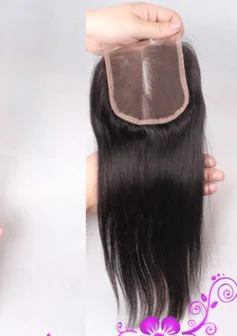Straight Human Hair Curtain Hair Weft With Closure Wig Accessories Real Hair Block 12Inch 4X4 - Shop at LoveMi