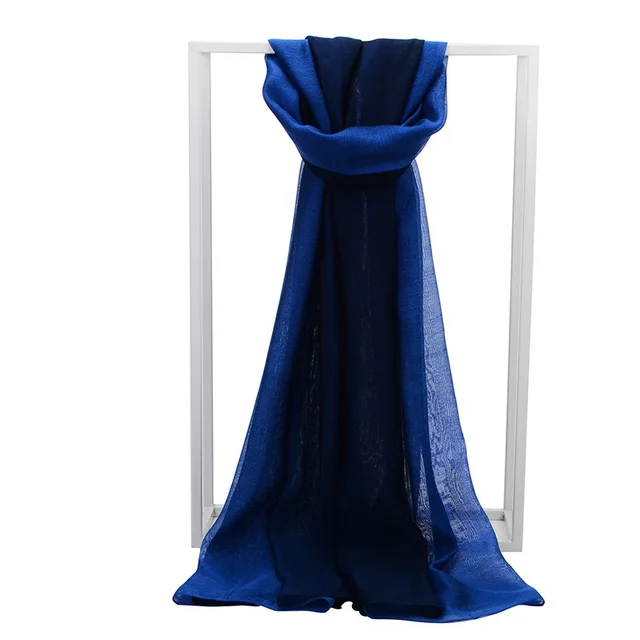 Silk scarf lady silk beach towel silk scarf sunscreen air conditioner shawl Navy Blue - Shop at LoveMi