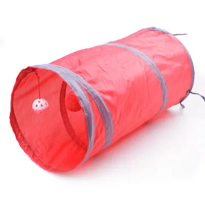 Pet supplies cat ring paper two way tunnel can accommodate folding cat channel Gules - Shop at LoveMi