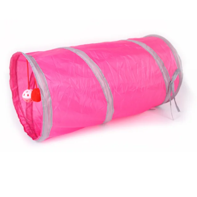 Pet supplies cat ring paper two way tunnel can accommodate folding cat channel Rose Red - Shop at LoveMi