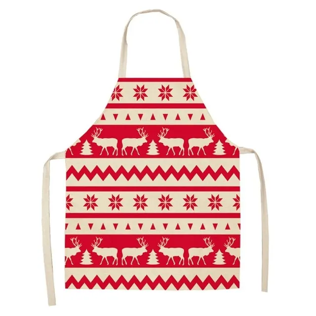 Cotton linen creative Christmas apron Wql0055 5 - Shop at LoveMi