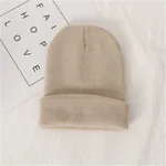 Knitted wool hat autumn and winter - Beige