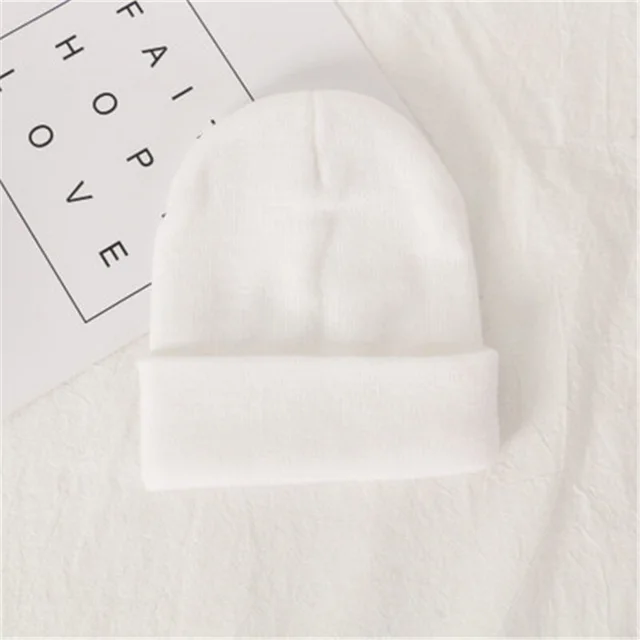 Knitted wool hat autumn and winter White - Shop at LoveMi
