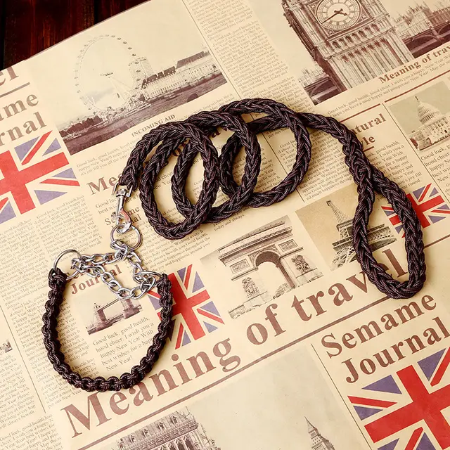 Strong quality dog Leashes Updated color col stereotyped rope Large Dog Leashes with P chain for Great strength dog Coffee - Shop at LoveMi