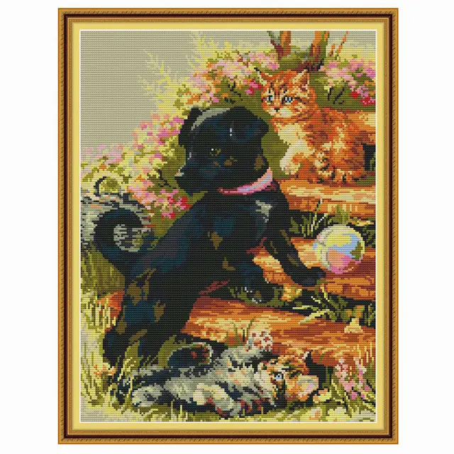 Little black dog embroidery pendant Printed Clothx2 - Shop at LoveMi