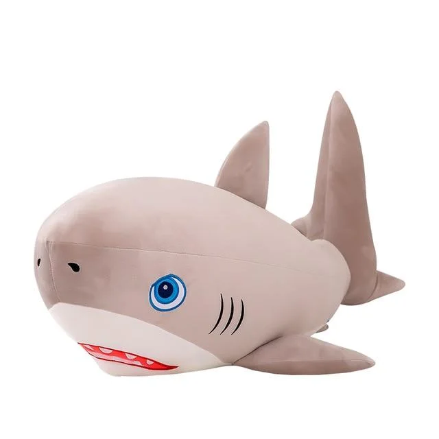 Cute big shark plush doll Grey - Shop at LoveMi
