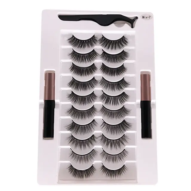Magnetic Liquid Eyeliner Eyelash Natural Set Mix7 - Shop at LoveMi