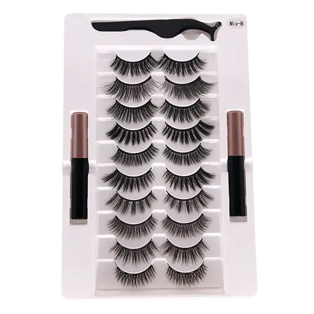 Magnetic Liquid Eyeliner Eyelash Natural Set Mix8 - Shop at LoveMi