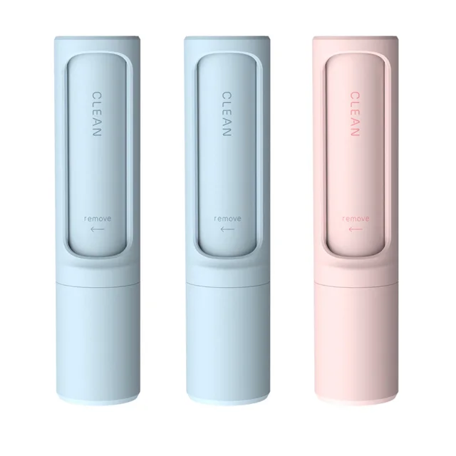 Rotating Cylinder Sticker Roller Electrostatic Brush Hair Removal Artifact Pet Hair Removal Brush Clothes Sticky Brush Hair Remover Blue Blue Pink - Shop at LoveMi