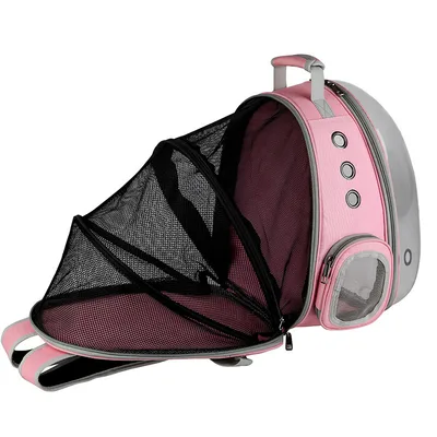 Portable Pet Puppy Backpack Carrier Bubble, New Space Capsule Design 360 Degree Sightseeing Rabbit Rucksack Handbag Pink Upgrade - Shop at LoveMi