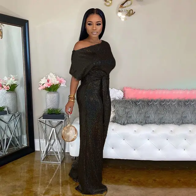 Symphony laser sequin jumpsuit Black - Shop at LoveMi
