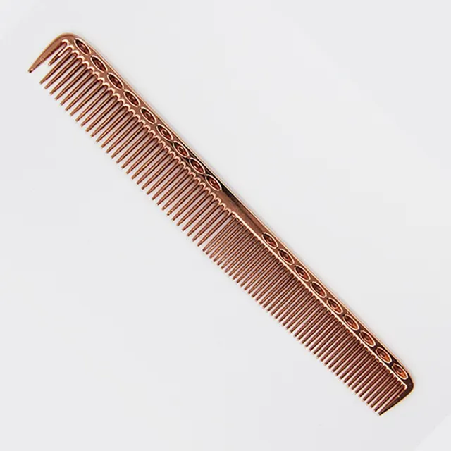 Space aluminum haircut comb high grade metal comb Rose Gold - Shop at LoveMi
