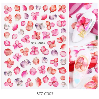 Japanese watercolor 3D nail stickers C07 - Shop at LoveMi
