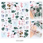 Japanese watercolor 3D nail stickers - C09