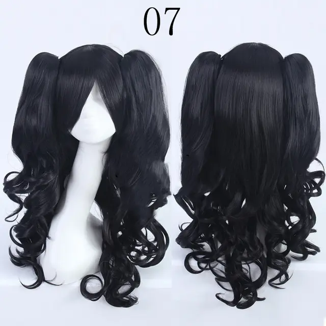 Double tiger clip style lolita wig Black - Shop at LoveMi