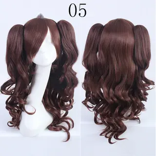 Double tiger clip style lolita wig - Dark Brown