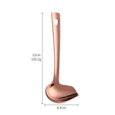 Small Juice Shell Sauce Crooked Mouth Spoon 304 Stainless Steel Rose Gold - Shop at LoveMi